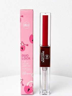 LURELLA Duo Lock 2-in-1 Liquid Lipstick — Red